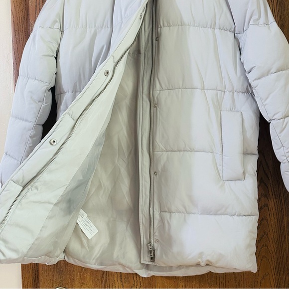 Mango Light Gray Quilted Puffer Coat Jacket - Picture 6 of 6